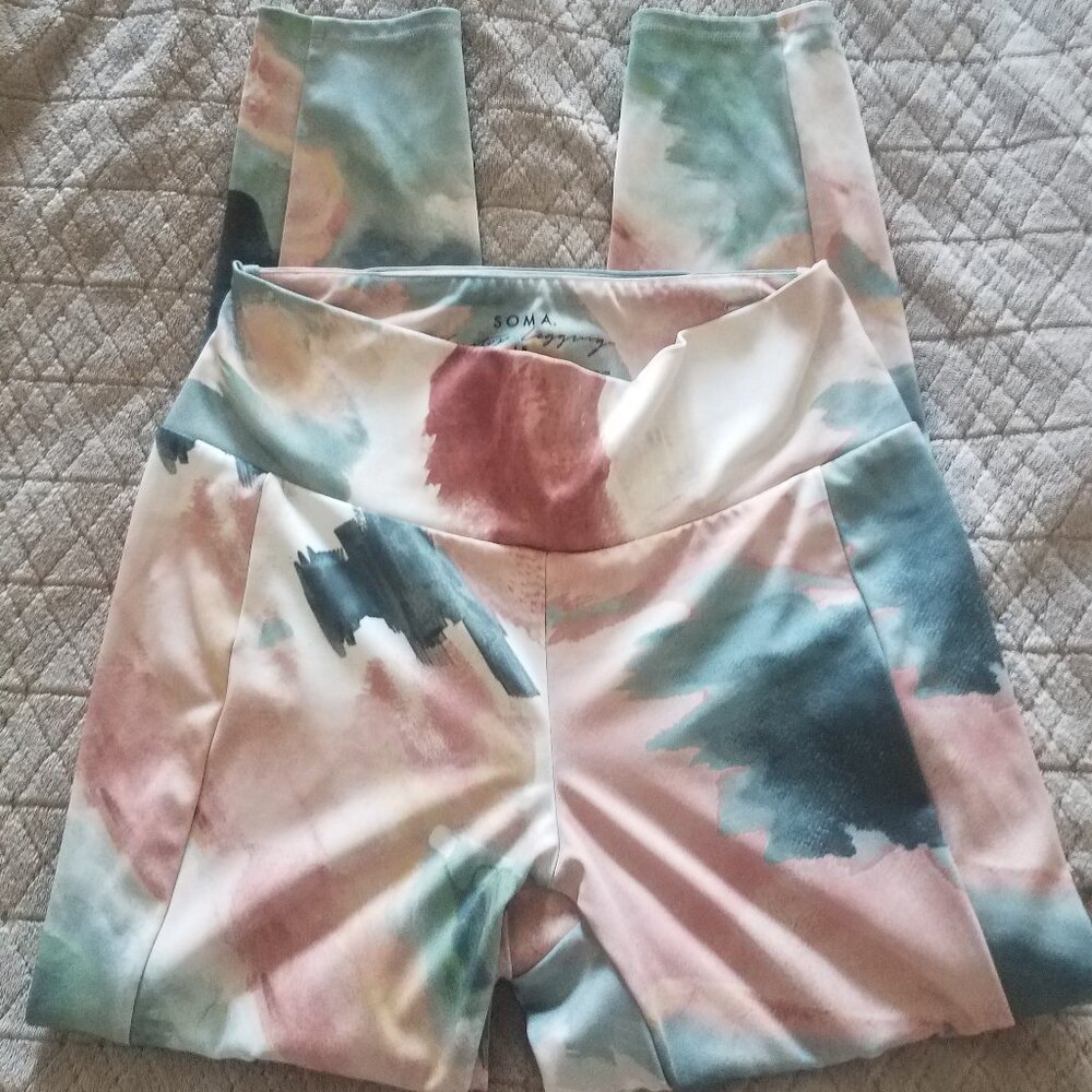 Soma Nonstop Soft And Cozy Multi colored Leggings Women's Size L